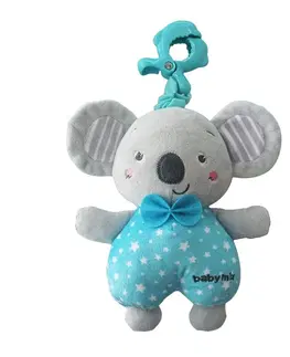Plyšové hračky BABY MIX - Edukačná hrajúca plyšová hračka s klipom koala