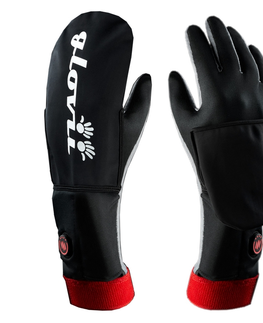 Zimné rukavice Univerzálne vyhrievané rukavice s nepremokavým návlekom Glovii GYB čierna - L-XL