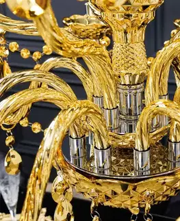 Svietidlá LuxD 28314 Dizajnový luster Sabella 75 cm zlatý závesné svietidlo