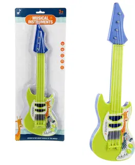 Hudobné hračky LAMPS - Gitara so zvieratkami 42cm, Mix Produktov