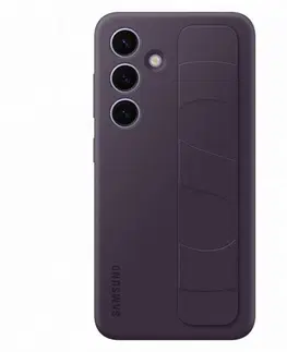 Puzdrá na mobilné telefóny Zadný kryt Silicone Grip Cover pre Samsung Galaxy S24, tmavofialová EF-GS921CEEGWW