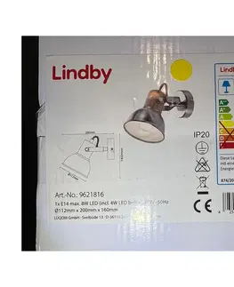 Svietidlá Lindby Lindby - LED Nástenné bodové svietidlo DENNIS 1xE14/4W/230V 