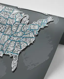 Samolepiace tapety Samolepiaca tapeta moderná mapa USA