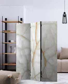 Paravány Paraván White Marble Dekorhome 135x172 cm (3-dielny)