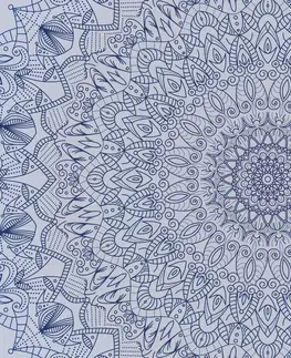 Samolepiace tapety Samolepiaca tapeta detailná ozdobná Mandala v modrej farbe