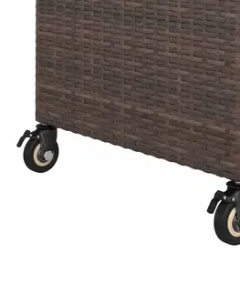 Servírovacie stolíky Záhradný barový vozík polyratan Dekorhome Čierna