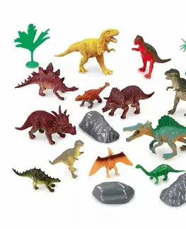 Drevené hračky Addo Dinosaury v batôžku, 17 ks 