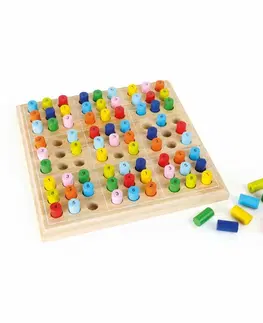 Drevené hračky Small Foot Drevené sudoku farebné valčeky