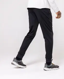 nohavice Pánske nohavice Warm 100 hrejivé čierne