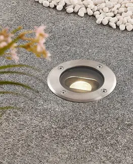 Nájazdové svietidlá Lucande Okrúhle zapustené podlahové LED svietidlo Doris