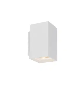 Nastenne lampy Moderné nástenné svietidlo hranaté biele - Sandy