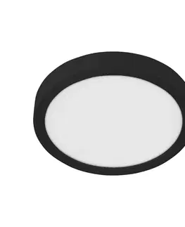Stropné svietidlá EGLO LED svetlo Fueva 5 IP44 4 000 K čierna Ø 28,5 cm
