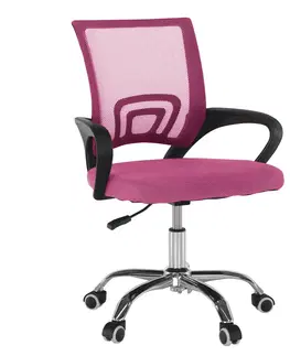 Kancelárske kreslá Kancelárska stolička, ružová/čierna, DEX 3 NEW