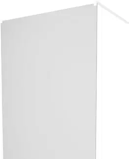 Sprchové dvere MEXEN/S - KIOTO samostatne stojaca sprchová zástena 110 x 200, dekor jinovatka 8 mm, biela 800-110-002-20-30
