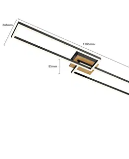 Stropné svietidlá Briloner Stropné svietidlo LED v ráme, diaľkové ovládanie