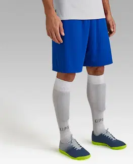 nohavice Futbalové športky pre dospelých F100 modré