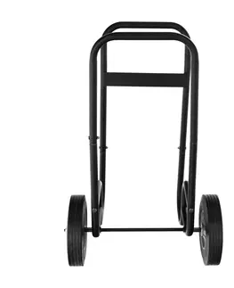 Grily Prepravný vozík na drevo, s kolesami, kované železo, čierna, RATER