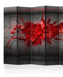 Paravány Paraván Red Ink Blot Dekorhome 225x172 cm (5-dielny)