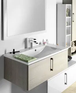 Kúpeľňa SAPHO - MARIA umývadlo 90x46cm, liaty mramor bez otvoru pre batériu, biela MA090-0