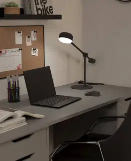 Stolové lampy na písací stôl EGLO Stolná lampa Clavellina LED, čierna, výklopná