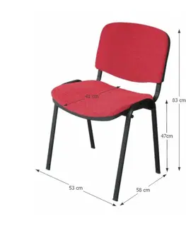 Konferenčné stoličky KONDELA Iso New konferenčná stolička červená