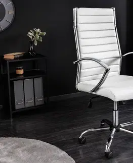 Kancelárske stoličky LuxD Kancelárska stolička Boss biela