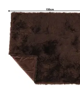 Deky Kožušinová deka, hnedá, 150x170, EBONA TYP 3