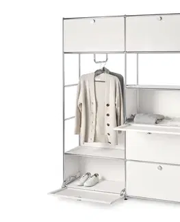 Armoires & Wardrobes Kovová šatníková skriňa »CN3«, biely