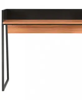 Pracovné stoly Písací stôl DTD / kov Dekorhome Biela