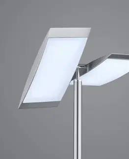 Stojacie lampy HELL LED stojacia lampa Wim 2-svetelná lampa na čítanie nikel/chróm