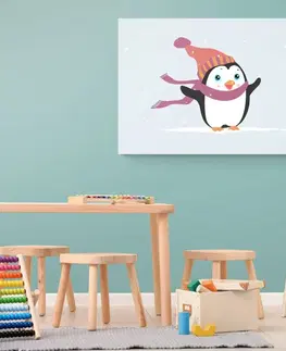 Detské obrazy Obraz roztomilý tučniak s čiapkou