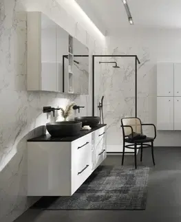 Kúpeľňa CERSANIT - Umývadlová podomietková vrátane telesa LARGA čierna S951-385
