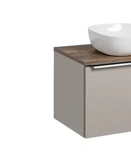 Kúpeľňový nábytok ArtCom Kúpeľňová skrinka s umývadlom a doskou SANTA Fe Taupe DU80/1 | 80 cm