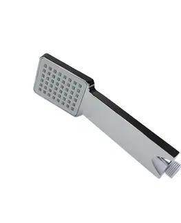 Kúpeľňové batérie MEREO MEREO - Sprchový set Quatro s tyčou, hadicou, ručnou a hlav. hranatou sprchou, sivá CBQ60101SPN