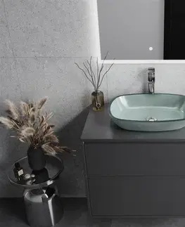 Kúpeľňa MEXEN - Araks sklenené umývadlo 54x39 cm, strieborná 24155411