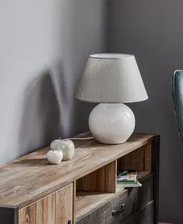 Stolové lampy ONLI Stolná lampa Sfera, výška 53 cm, biela/sivá