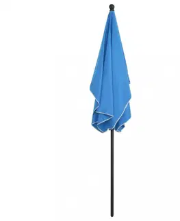 Slnečníky a zatienenie Záhradný slnečník 210 x 140 cm Dekorhome Modrá