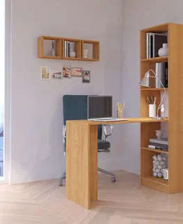 Písacie stoly Moderný široký písací stôl JONAS, jelša