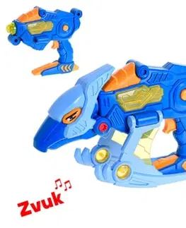 Hračky roboti MIKRO TRADING - Dinosaurus/pištoľ skrutkovacia 38cm na batérie so svetlom a zvukom v krabičke