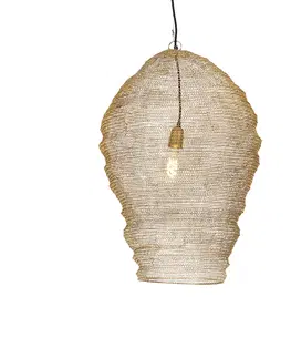 Zavesne lampy Orientálna závesná lampa zlatá 70 cm - Nidum
