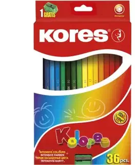 Hračky KORES - Pastelky Kolores Hexa 36 farieb