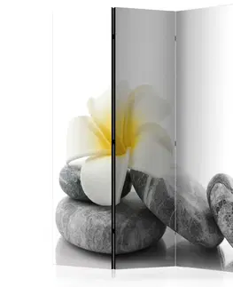 Paravány Paraván White Lotus Dekorhome 135x172 cm (3-dielny)