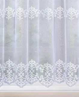 Záclony Záclona drehier, Alžbeta metráž, biela 150 cm