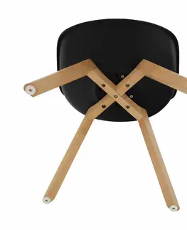 Stoličky Stolička, čierna/buk, BALI 2 NEW