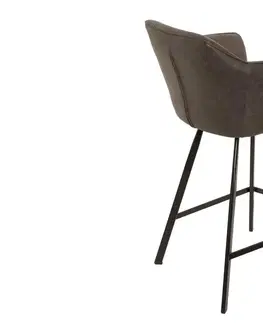 Barové stoličky LuxD Dizajnová barová stolička Giuliana, antik sivá