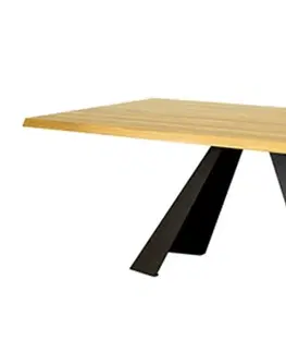 Jedálenské stoly KRIŠTOF ST370 jedálenský stôl 180x100, dub/čierna matná