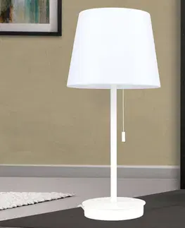 Lampy na nočný stolík Orion Stolná lampa Ludwig s USB portom biela