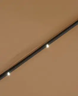 Slnečníky Závesný slnečník s LED Ø 300 cm Biela