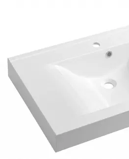 Kúpeľňa SAPHO - FLAVIA umývadlo 80x50cm, liaty mramor, biela 68081