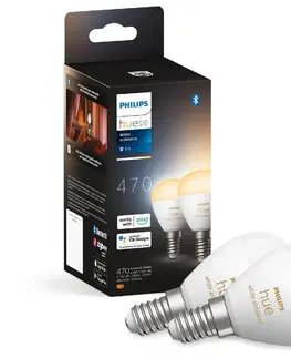 Žiarovky Philips SADA 2x LED Stmievateľná žiarovka Philips Hue WHITE AMBIANCE P45 E14/5,1W/230V 